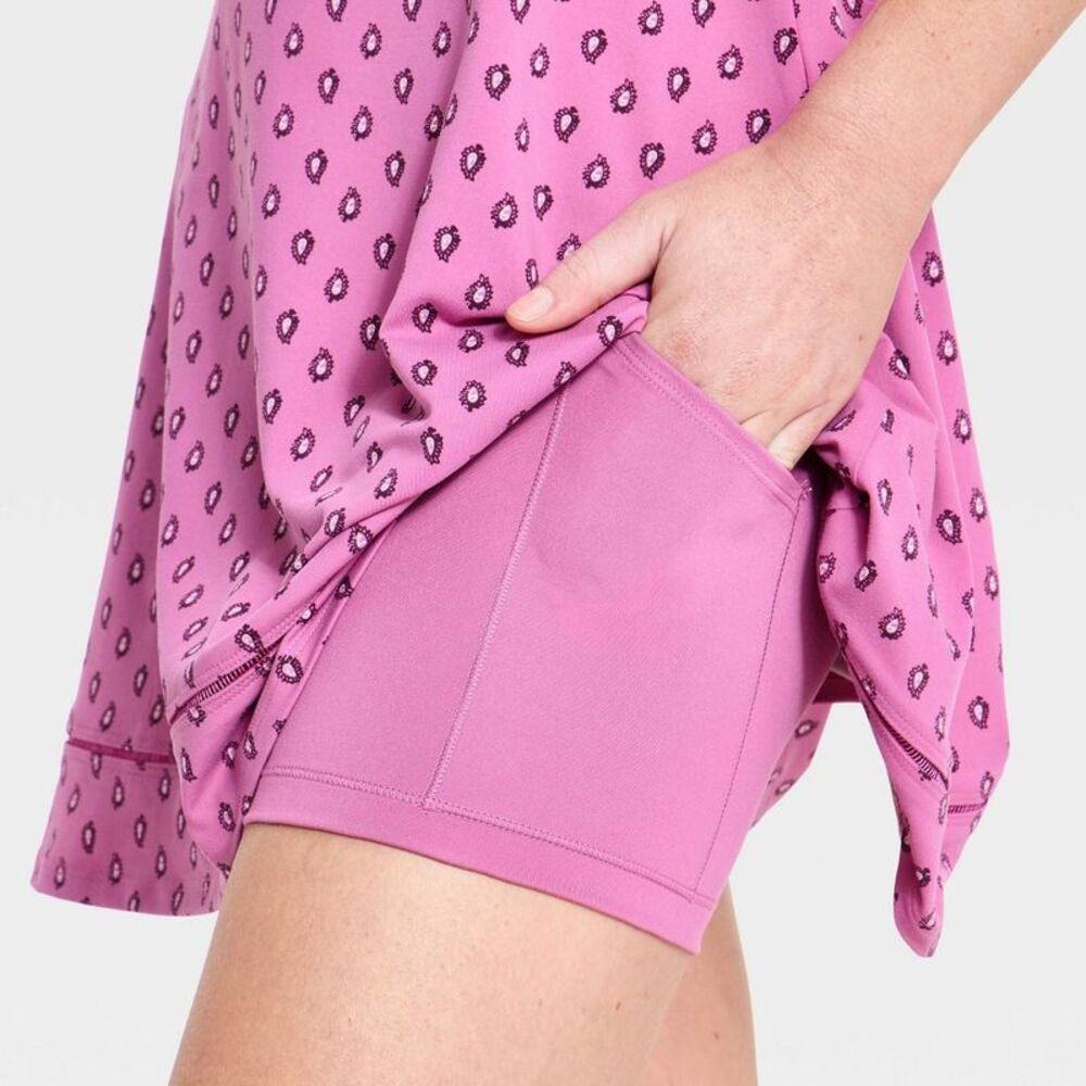 Women's Athletic Ladder Trim Dress - All In Motion Rose Pink L - Picture 4 of 5